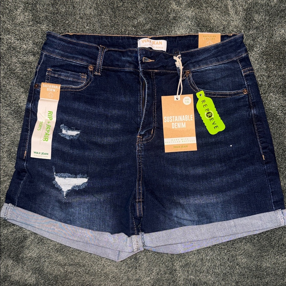 Wax Jean collection denim shorts size 1XL